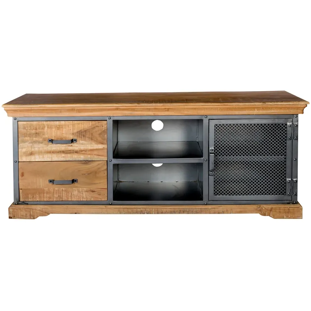 Malalia TV Unit with Storage - Brown, Wood