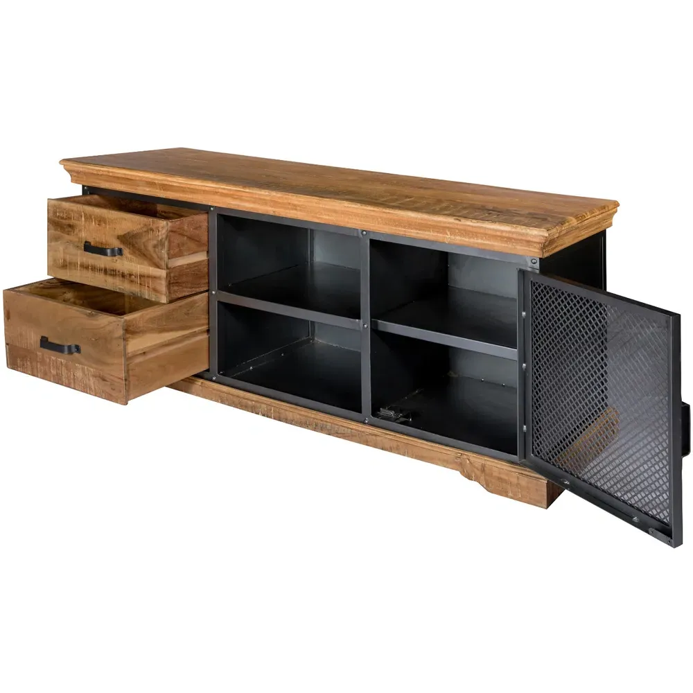 Malalia TV Unit with Storage - Brown, Wood