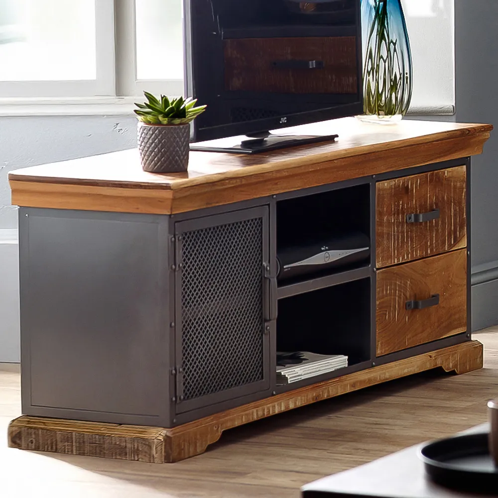 Malalia TV Unit with Storage - Brown, Wood