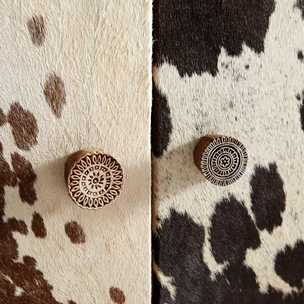 Monaco 3 Door 4 Drawer Large Sideboard - Brown, Metal