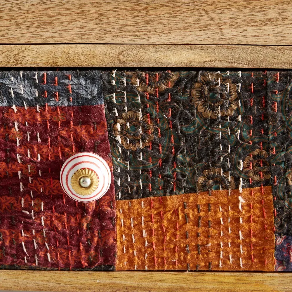 Monaco 3 Door 4 Drawer Large Sideboard - Brown, Metal