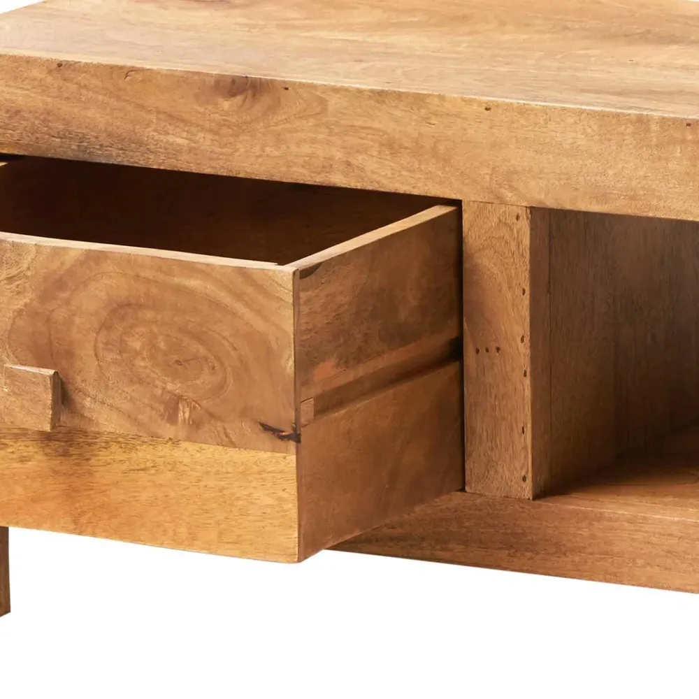 Napoli Toko 2 Drawer Wide Screen TV Unit - Brown, Mango