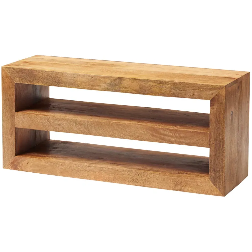 Napoli Toko 2 Shelf Open Media Unit - Brown, Mango