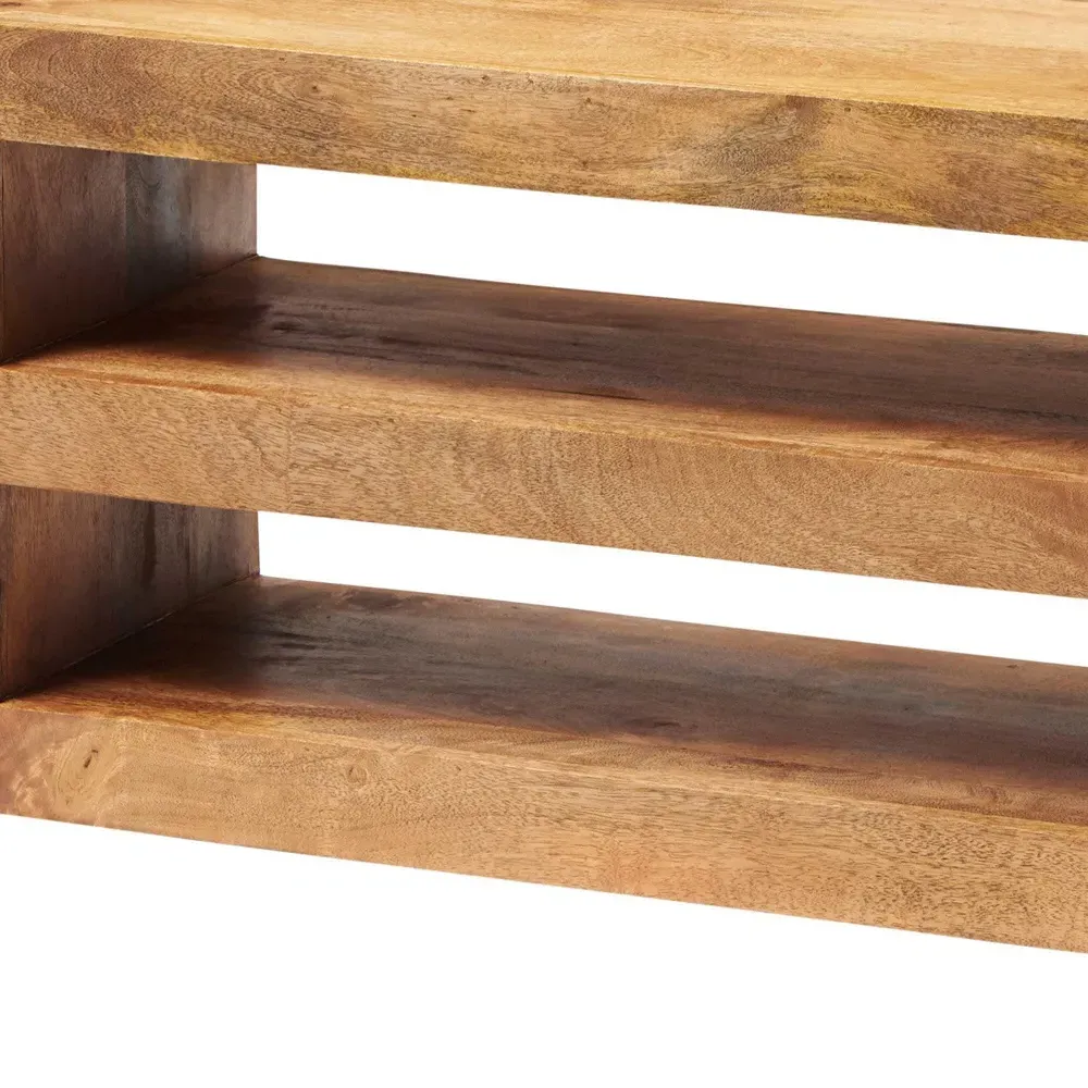 Napoli Toko 2 Shelf Open Media Unit - Brown, Mango