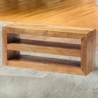 Napoli Toko 2 Shelf Open Media Unit - Brown, Mango