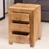 Napoli Toko 3 Drawer Bedside Table - Brown, Mango