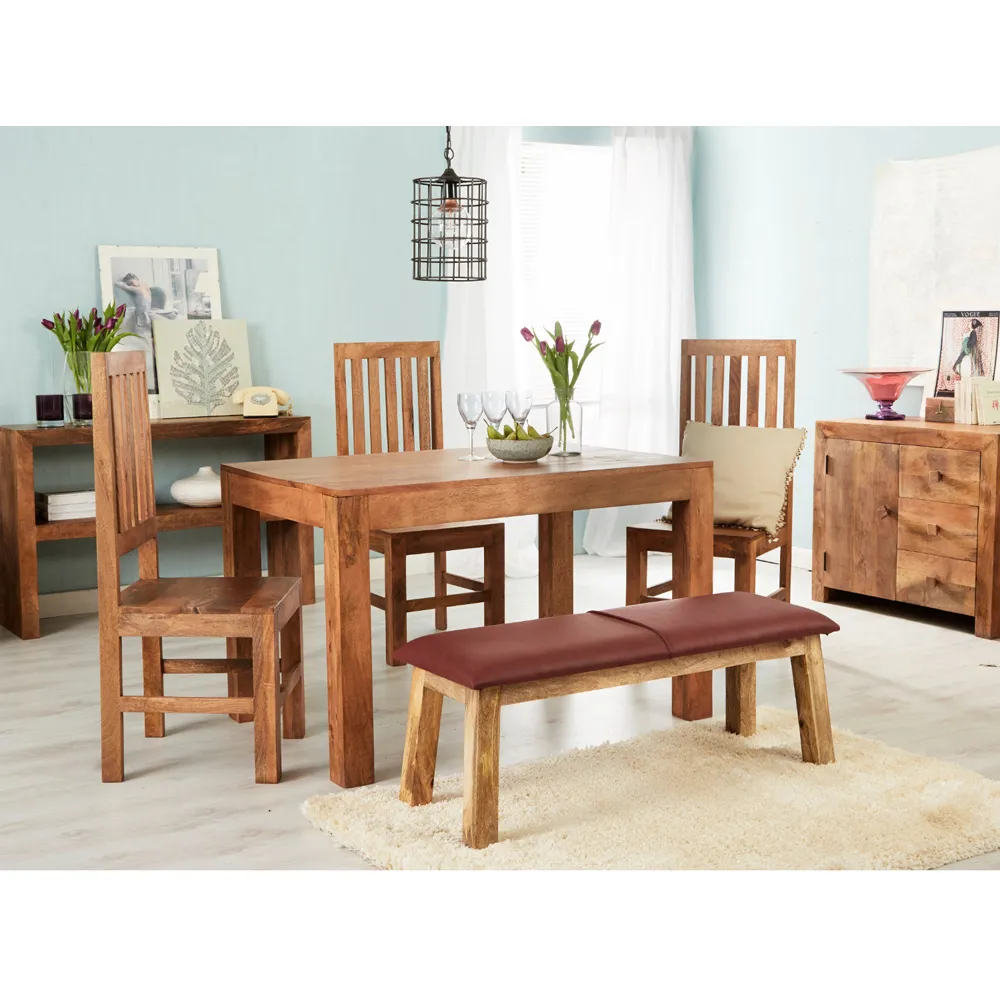 Napoli Toko 4 Seater Dining Table - Brown, Mango