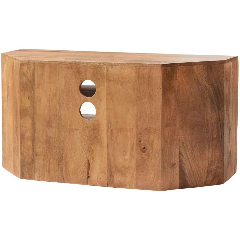 Napoli Toko Corner TV Unit with Storage - Brown, Mango