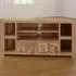 Napoli Toko Corner TV Unit with Storage - Brown, Mango