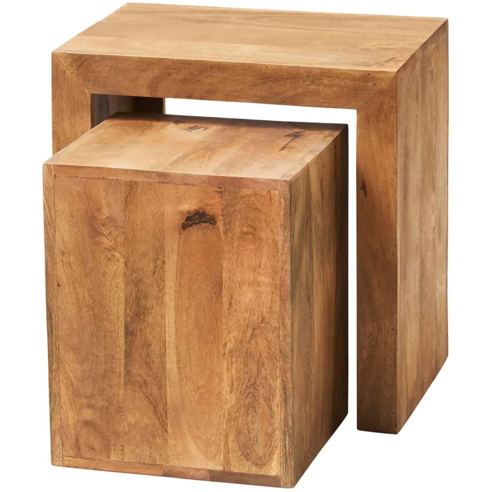 Napoli Toko Cubed Nest of Tables Set of 2 - Brown, Mango