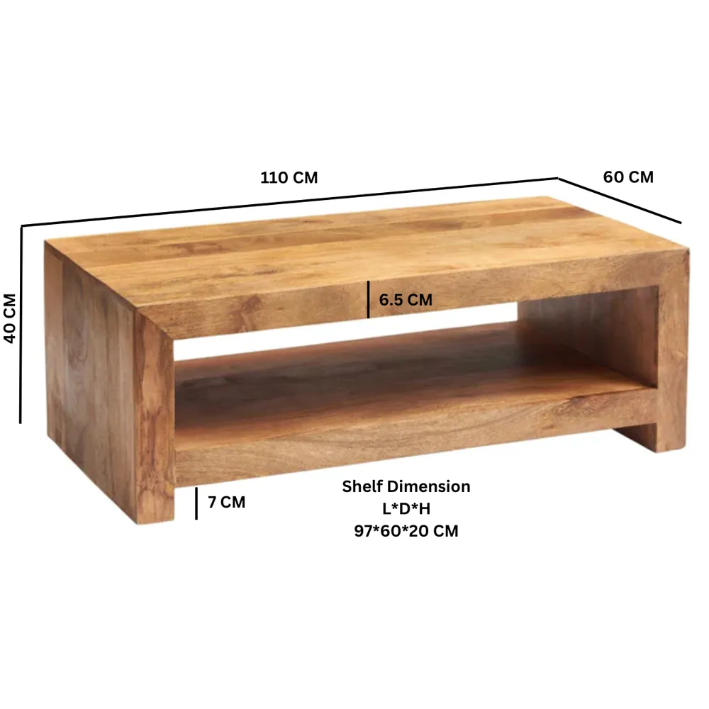 Napoli Toko Large Coffee Table - Brown, Mango