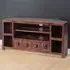 Nihash Toko Corner TV Unit with Storage - Brown, Mango Wood