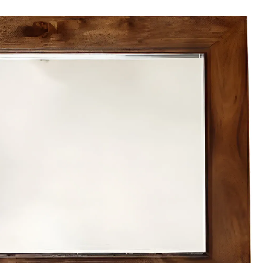 Nihash Toko Mirror - Brown, Mango Wood