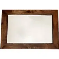 Nihash Toko Mirror - Brown, Mango Wood