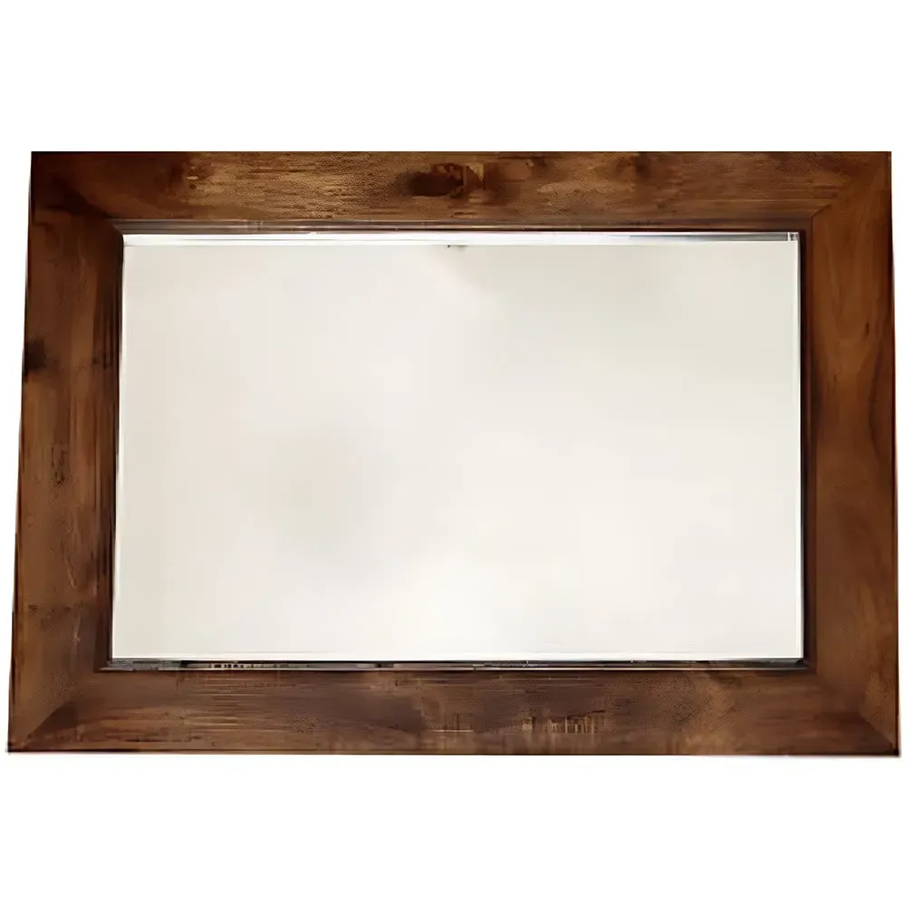 Nihash Toko Mirror - Brown, Mango Wood