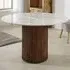 Opal Round 4-Seater Dining Table - Brown, Marble