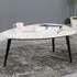 Opal Round Coffee Table - White, Marble