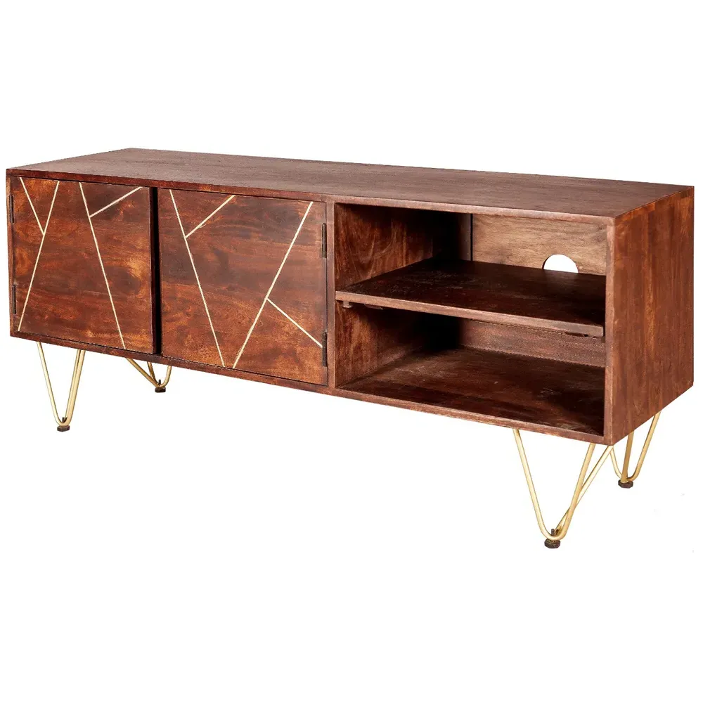 Ozella 2 Door TV Unit - Brown, Wood