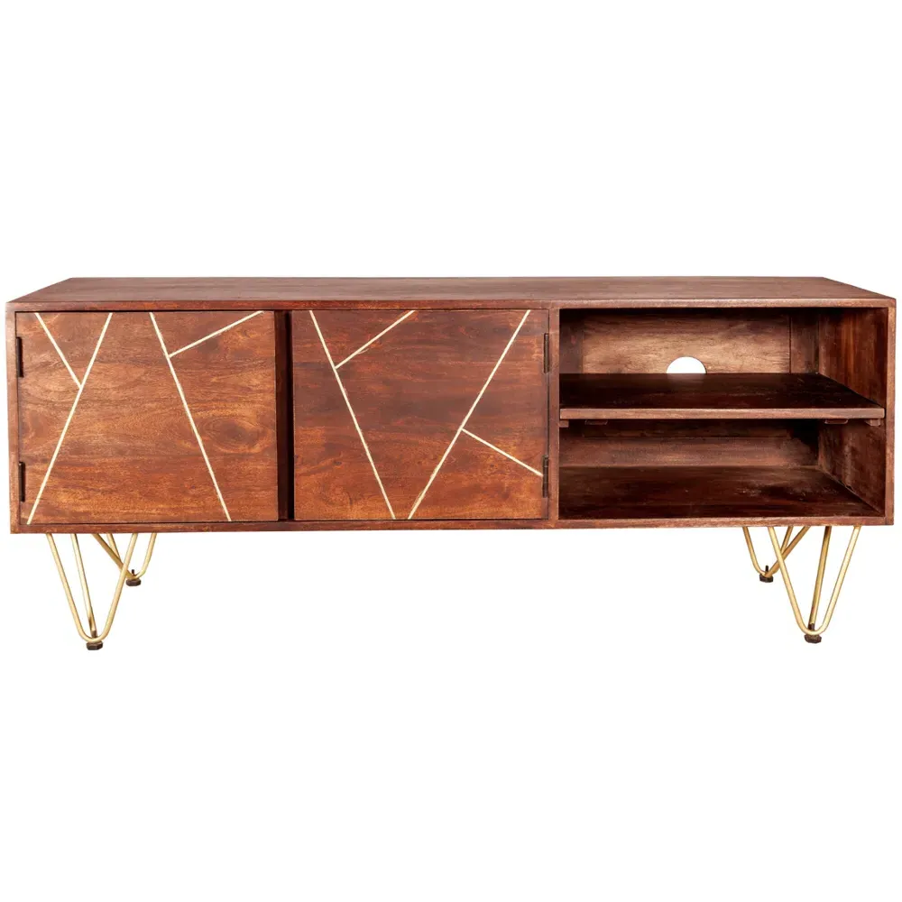 Ozella 2 Door TV Unit - Brown, Wood