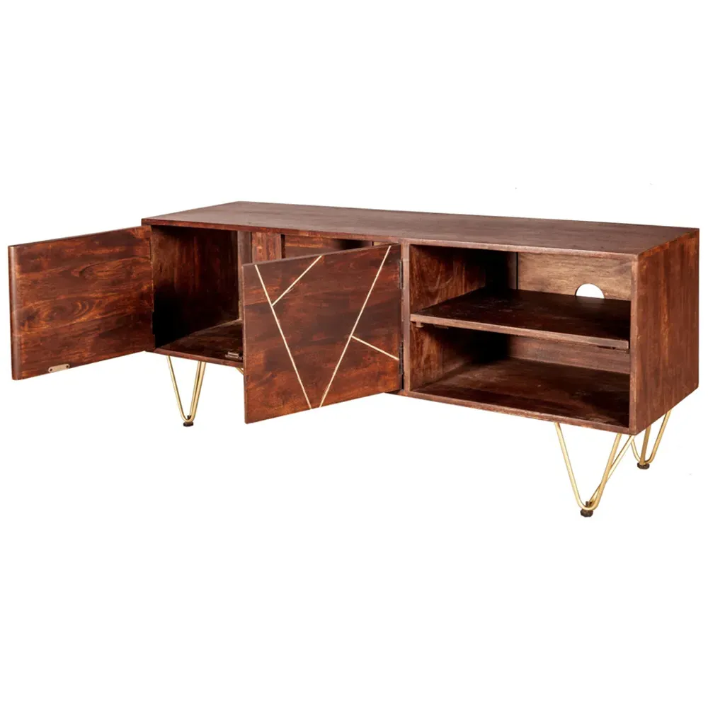 Ozella 2 Door TV Unit - Brown, Wood