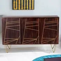 Ozella 3 Door Large Sideboard - Dark Gold
