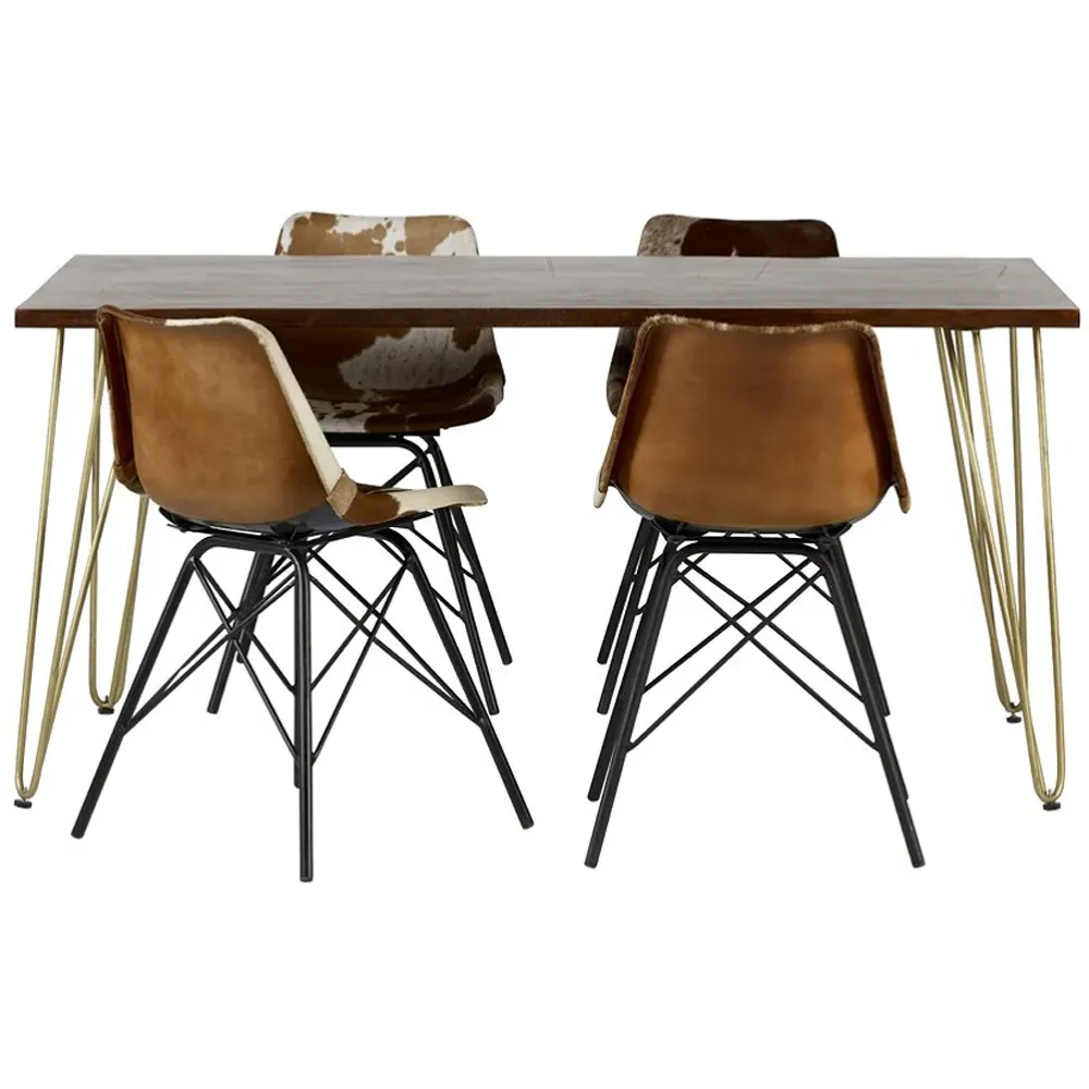 Ozella 4-Seater Dining Table - Brown