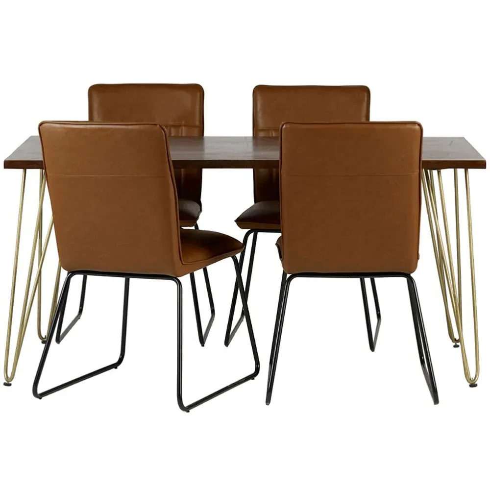 Ozella 4-Seater Dining Table - Brown