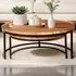 Round Nest of Tables Set of 2 - Brown, Wood