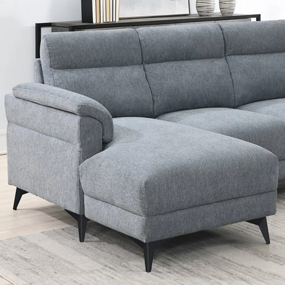 Roxy 3-Seater Left Hand Chaise Sofa - Grey