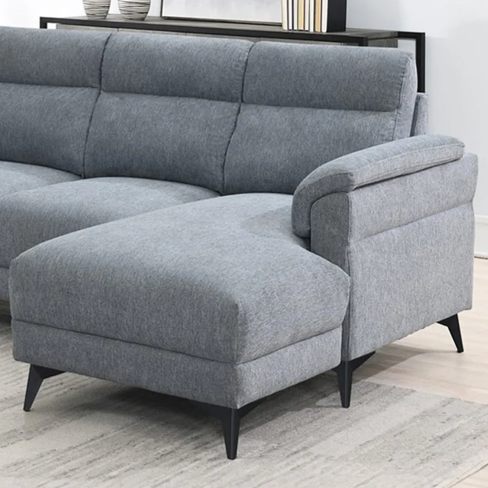 Roxy 3-Seater Right Hand Chaise Sofa - Grey