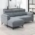 Roxy 3-Seater Right Hand Chaise Sofa - Grey