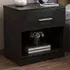 Single Drawer Bedside Table - Black