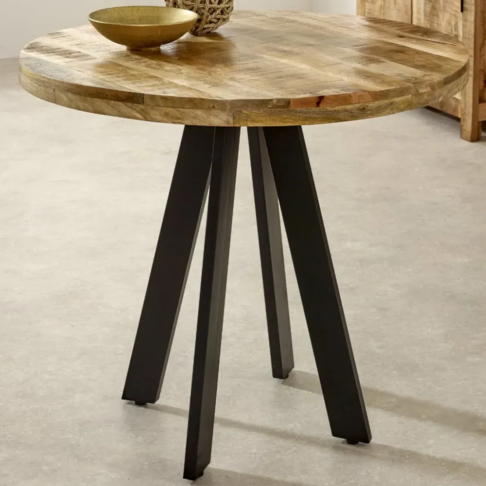 Surrey 4-Seater Round Dining Table - Brown, Wood image