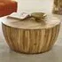 Surrey Drum Coffee Table - Brown, Solid Wood