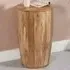 Surrey Drum Side Table - Brown, Solid Wood
