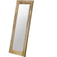 Surrey Extra Long Wall Mirror - Brown, Solid Wood Frame