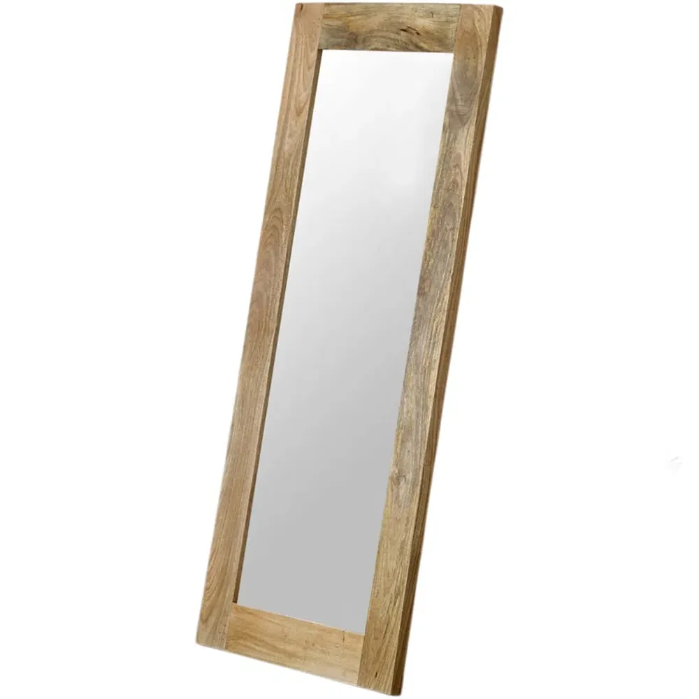 Surrey Extra Long Wall Mirror - Brown, Solid Wood Frame image