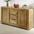 Surrey Large Sideboard with 2 Doors 3 Drawers - Brown, Solid Wood