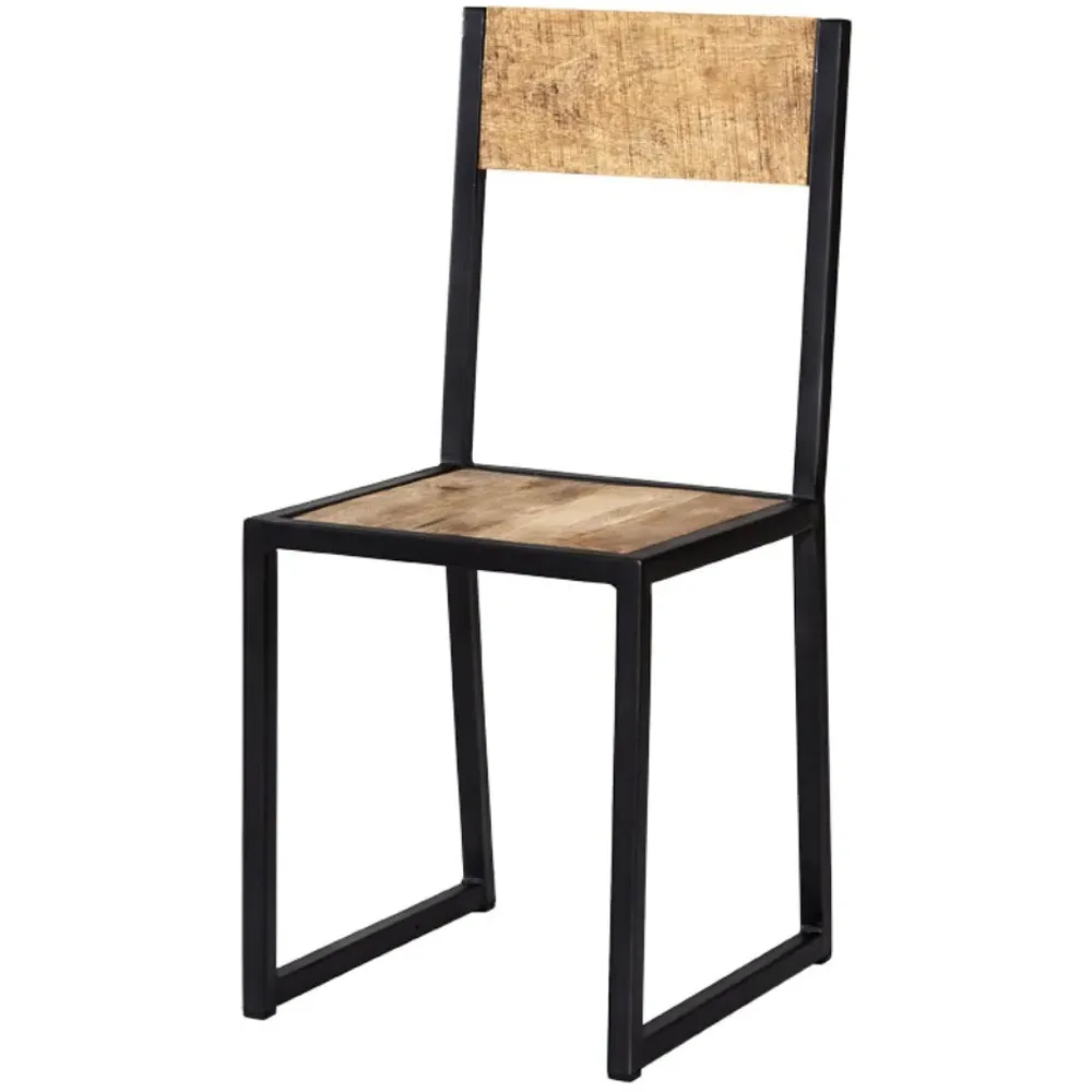 Surrey Metal and Wood Dining Chair - Brown