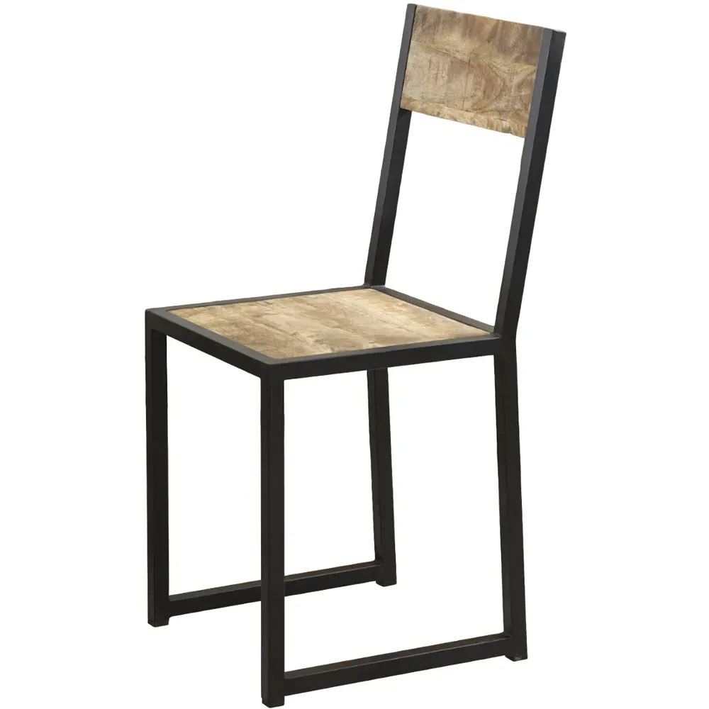 Surrey Metal and Wood Dining Chair - Brown