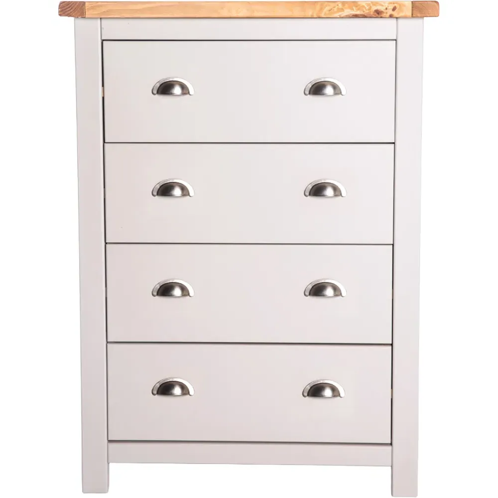 Argenta 4 Drawer Chest of Drawers - Light Grey