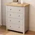Argenta 4 Drawer Chest of Drawers - Light Grey