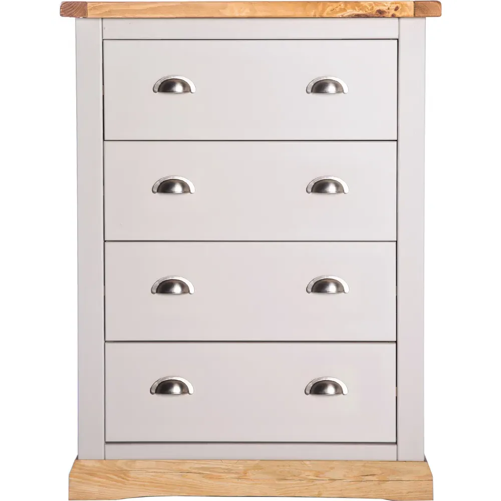 Bomporto 4 Drawer Chest of Drawers - Light Grey