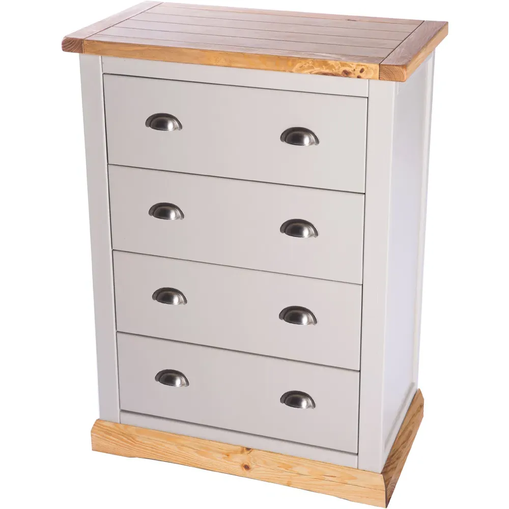 Bomporto 4 Drawer Chest of Drawers - Light Grey