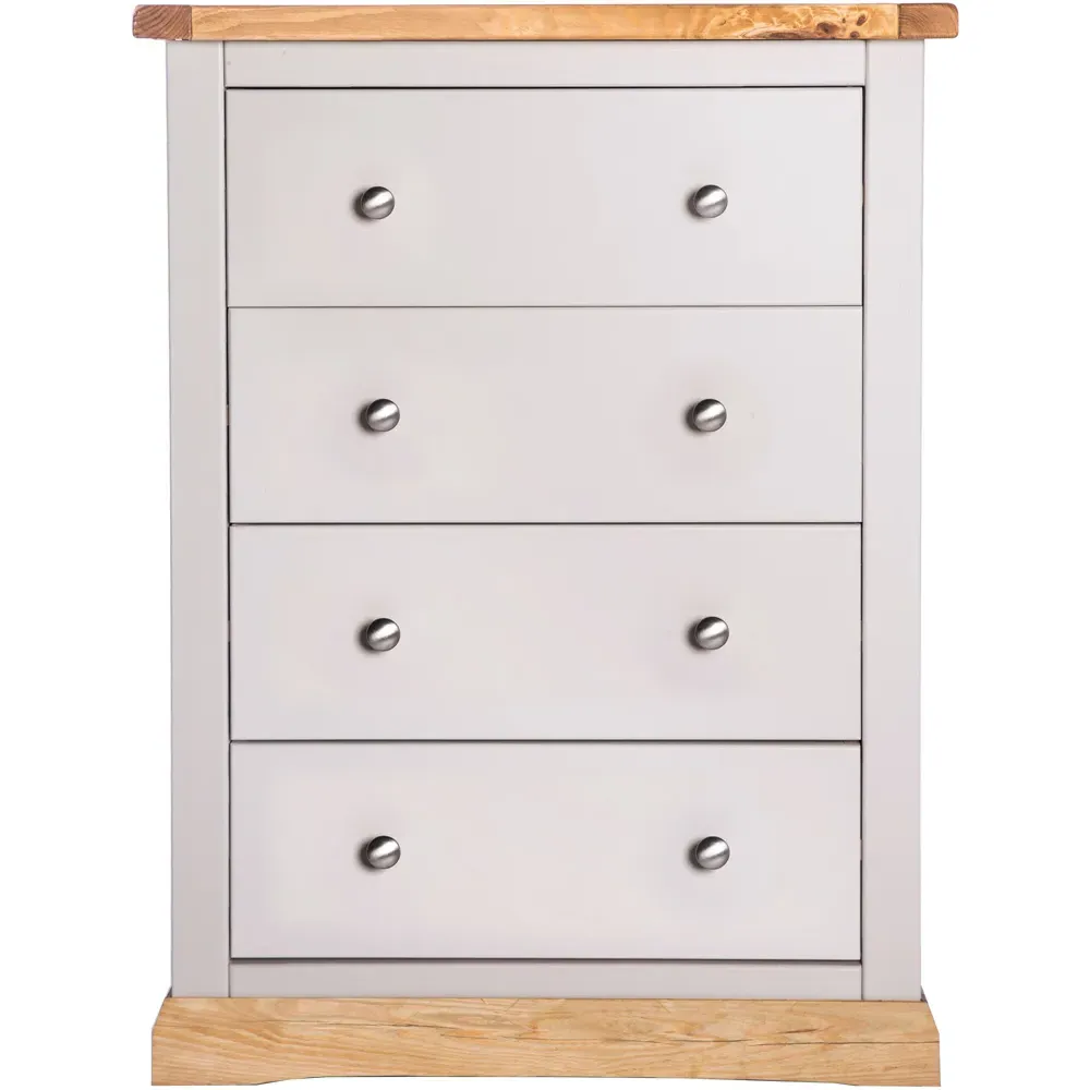 Bomporto 4 Drawer Chest of Drawers - Light Grey