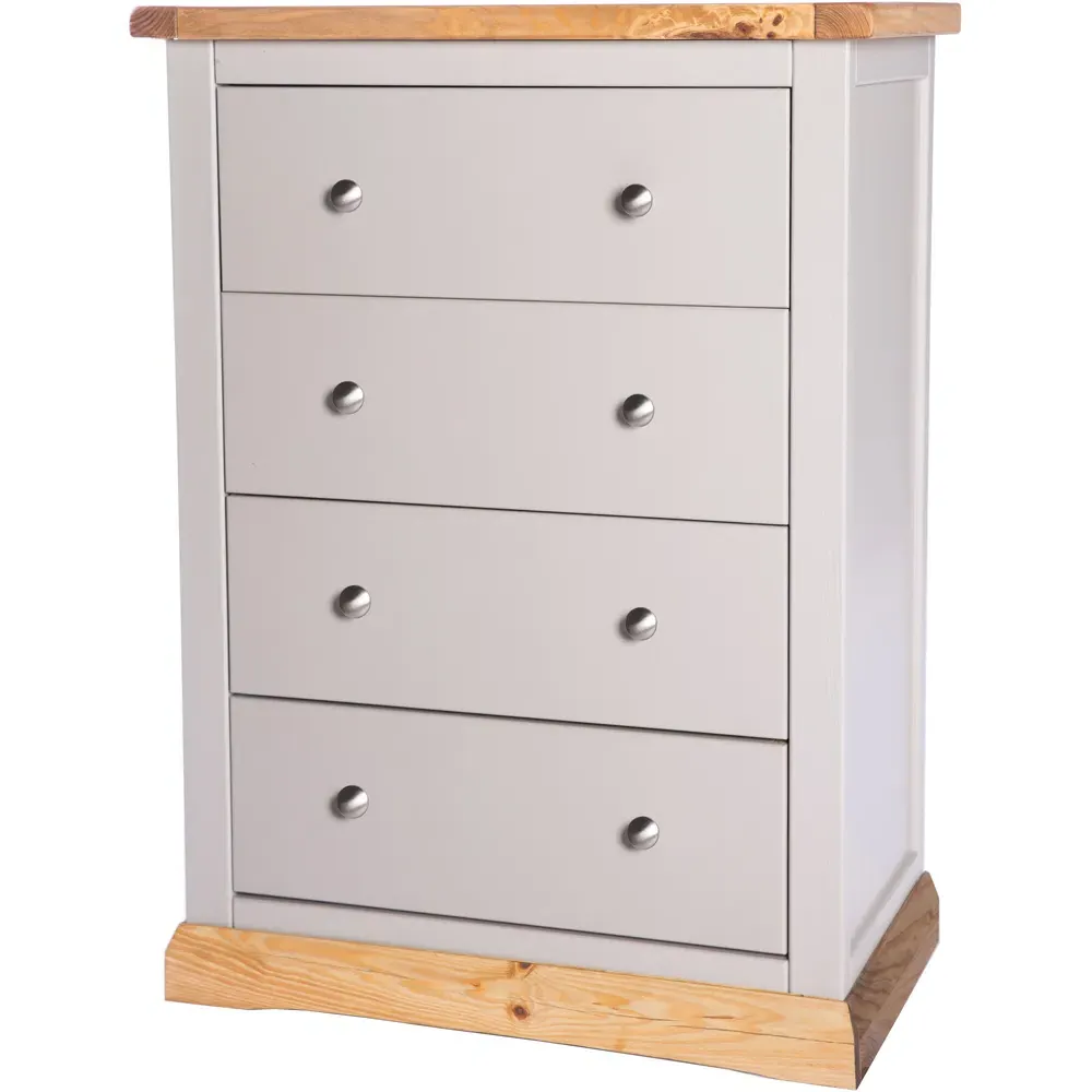 Bomporto 4 Drawer Chest of Drawers - Light Grey