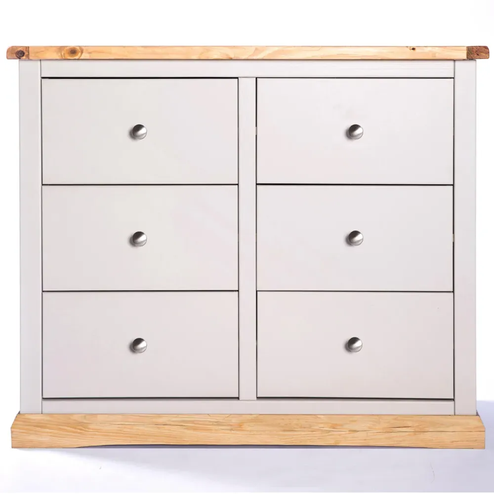 Bomporto 6 Drawer Chest of Drawers - Grey, Pine