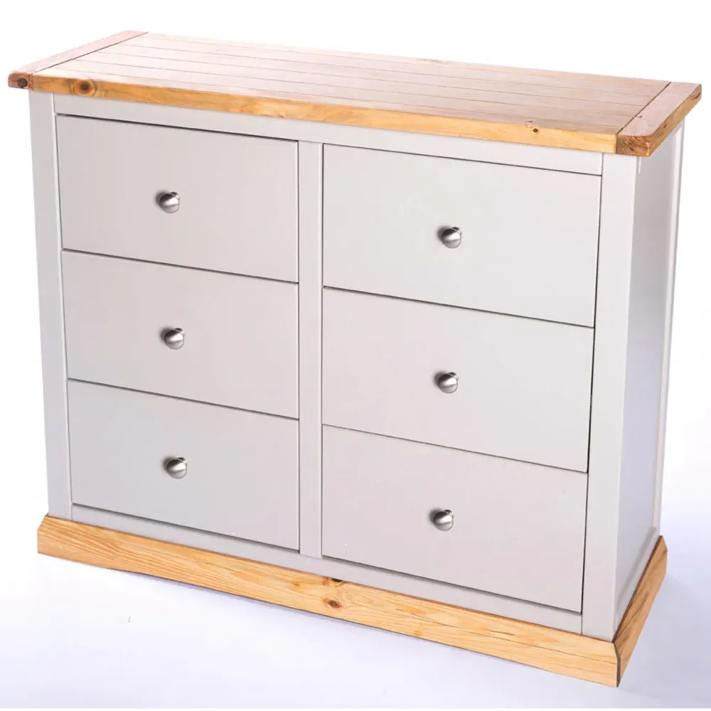 Bomporto 6 Drawer Chest of Drawers - Grey, Pine