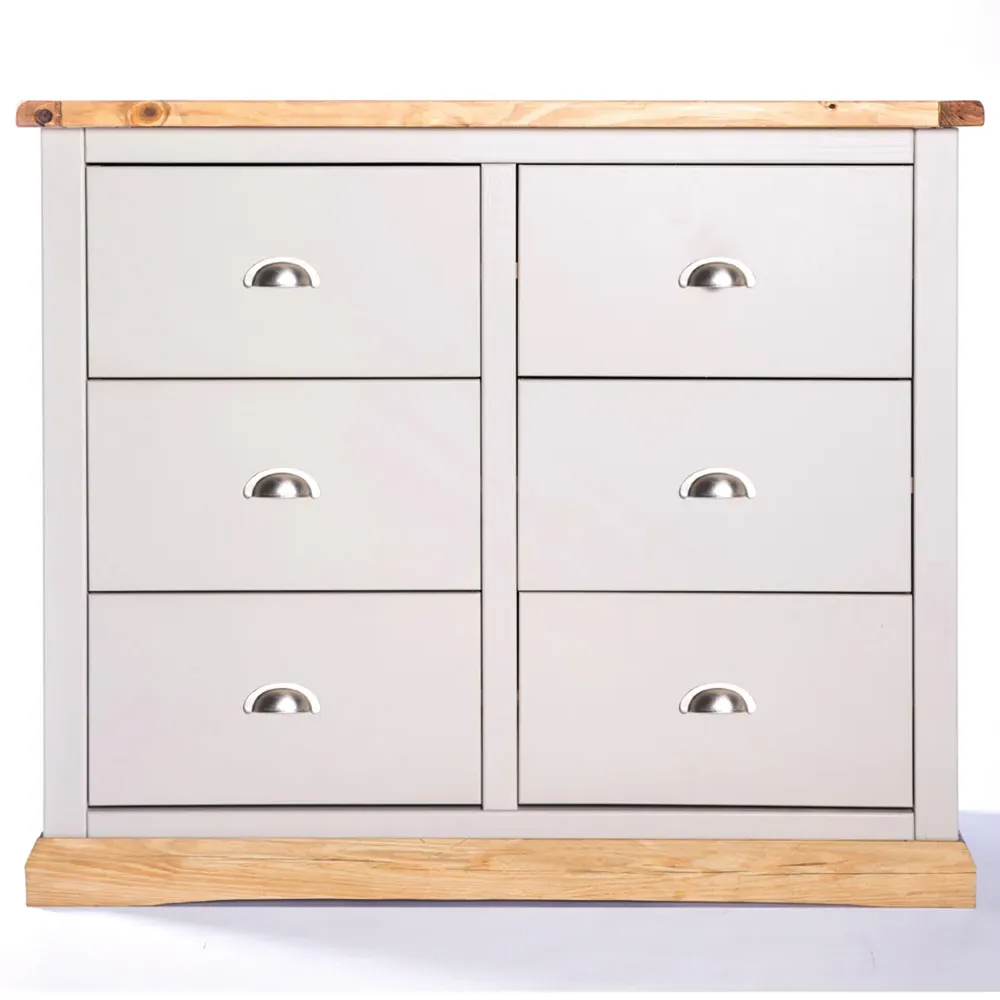 Bomporto 6 Drawer Chest of Drawers - Grey, Pine