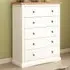 Castelli 5 Drawer Chest of Drawers - White, Pine